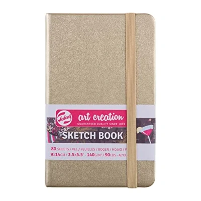 Afbeelding van Talens Art Creation Schetsboek Witgoud 80 vellen 9x14cm
