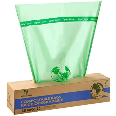 Afbeelding van Mr. Green Mind 100% biologische afvalzakken 30 liter 60 stuks Incl. dispenser