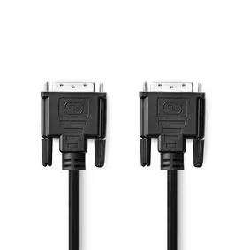Afbeelding van DVI kabel D 24+1 pins male 10,0 m Zwart Ned