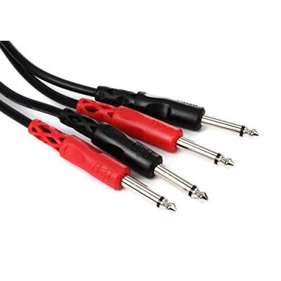 Afbeelding van Hosa CPP 202, Stereo Interconnect, Dual 1/4 in TS to Same, 2 m