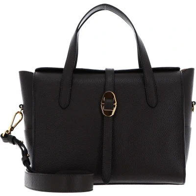 Afbeelding van Coccinelle Leren Handtas Schoudertas Cosima Handbag Bark Grijs