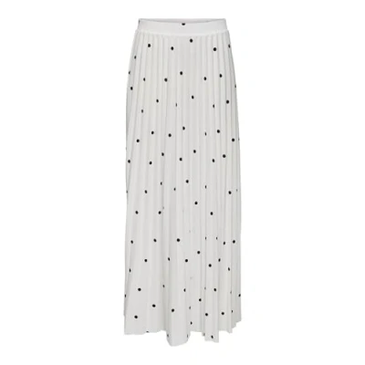 Afbeelding van ONLY Onlmelisa LONG Skirt BOX Plooirok, Dames, Maat: XL, Cloud dancer/black
