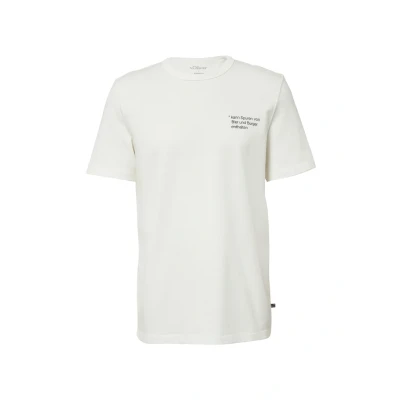 Afbeelding van s.Oliver MIT Grillmotiv Tshirt print, Heren, Maat: Medium, Weiß