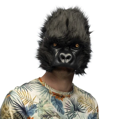 Afbeelding van Boland Pluchen halfmasker Luipaard Volwassenen Grappig en Fout Carnaval Themafeest