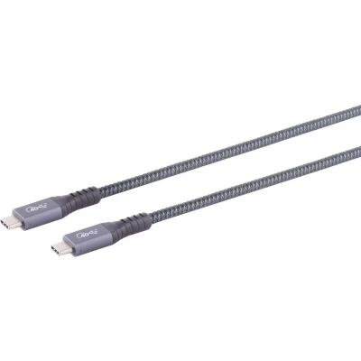 Afbeelding van USB C Kabel 4 Gen 3x2 100W laden 0,25 meter Zwart