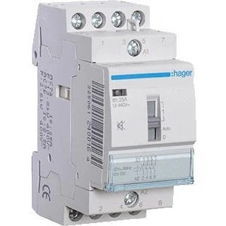 Afbeelding van Hager magneetschakelaar 25a met handbediening 4 maak geruisarm s 12vdc erl425sdc