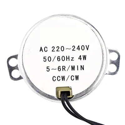 Afbeelding van 1 Stks AC 220 240V 4W Synchrone Motor 50/60Hz CCW/CW Elektrische Synchron Geared (5 6RPM)