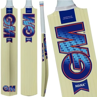 Afbeelding van Gunn &amp; Moore GM Cricket Bat Mana Beginner Grade 1 Kasjmir Wilg Maat 5 Geschikt voor spelers 150 157cm/4&#039; 11&quot; 5&#039; 2&quot;