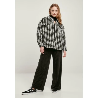 Afbeelding van Urban Classics AOP Fleecejas, Dames, Maat: 3XL, Blackhoundstooth
