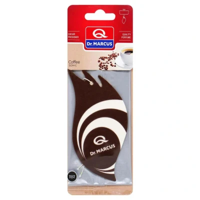 Afbeelding van Dr. Marcus Sonic Coffee auto geurhanger tot 49 dagen geurverspreiding Exclusieve neutrafresh technologie Luchtverfrisser 15 Gram