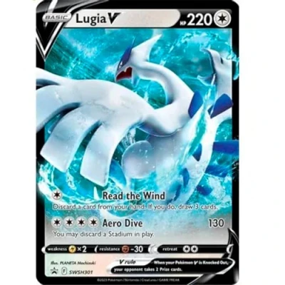 Afbeelding van Enorme Pokémon promokaart, GX, VMAX, EX, Vstar of V, jumbo kaart, XXL reclameboxkaart, officiële Engelse kaart (Lugia V SWSH301)