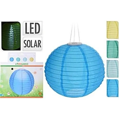 Afbeelding van solarlamp lampion balvorm grijs