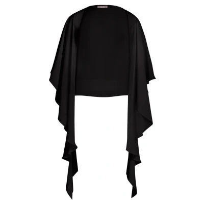 Afbeelding van Vera Mont Stola MIT Volant Poncho, Dames, Maat: Small, Black