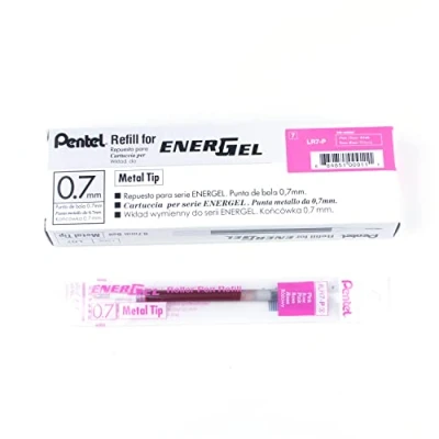 Afbeelding van Pentel LR7 Vullingen voor inlineskates Energel BL57/77/107/117/407/TRL, roze, 12 stuks
