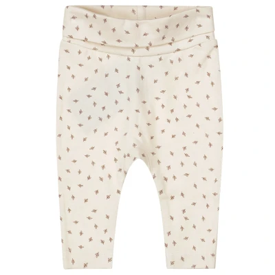 Afbeelding van Dirkje baby broek met all over print offwhite/bruin