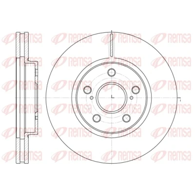 Afbeelding van REMSA Remschijf Vooras 296, 296mm 28mm 5 Geventileerd 6862.10 BDM698220,DCA686210,4351228180,4351228181,4351233100,4351248011 Remschijven