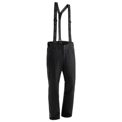 Afbeelding van Maier Sports Corban T Skibroek voor heren, waterdichte sneeuwbroek met bretels, stretchmateriaal en verstelbare tailleband, PFC vrij, mTHERM wattering mTEX weerbestendig, zwart, 54 (W38/L32)