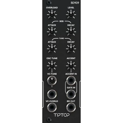 Afbeelding van Tiptop Audio BD909 Black Drum modular synthesizer