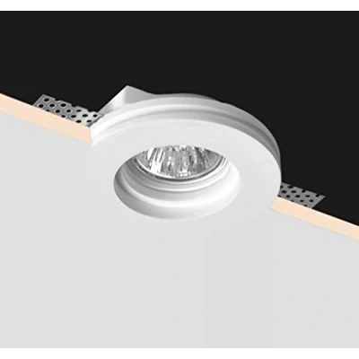 Afbeelding van Eurekaled® Ronde inbouwspot van keramiek voor GU10 en MR16 gipsplaat, artikelnummer PF1233