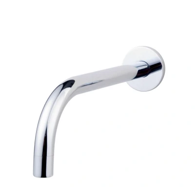 Afbeelding van Wiesbaden SLIM 18mm uitloop rond 20cm 1/2&quot; chroom