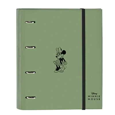 Afbeelding van Ringmap Minnie Mouse Mint shadow Militair groen (27 x 32 3.5 cm)