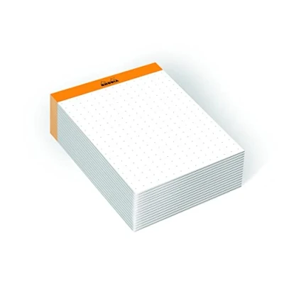 Afbeelding van RHODIA 194045C Bloc Memo N11 Orange A7 8,5x11,5 cm Dot (Pointillés) 240 Feuillets 80g/m Pratique et Compact Collection Rhodiatime