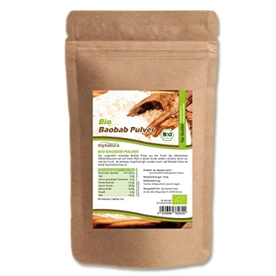 Afbeelding van Mynatura Biologisch baobab poeder, plantenpoeder, apenbroodboom, zaden, smoothie, veganistisch, superfood, in zak (2000 g)