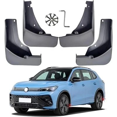 Afbeelding van Auto Spatlappen voor VW Tiguan R line 2023 2025, PVC Volledige Bescherming Spatlappen（4 STKS ）