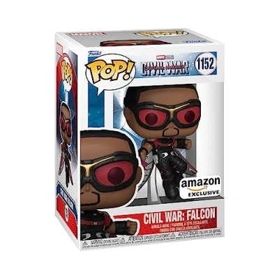 Afbeelding van Funko Pop! Marvel: Civil War Build A Scene Falcon Captain America 3 Amazon Exclusive Vinyl Verzamelbaar Figuur Cadeau idee Officiële Merchandise Speelgoed voor Kinderen &amp; Volwassenen