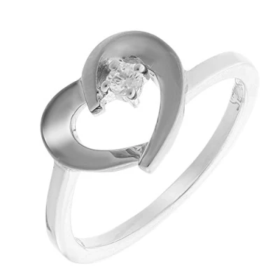 Afbeelding van Orphelia ZR 7370/50 Ring Heart Zilver 925 Zirkonium Maat 50