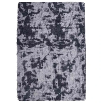 Afbeelding van vidaXL Vloerkleed hoogpolig 200x290 cm polyester donkergrijs