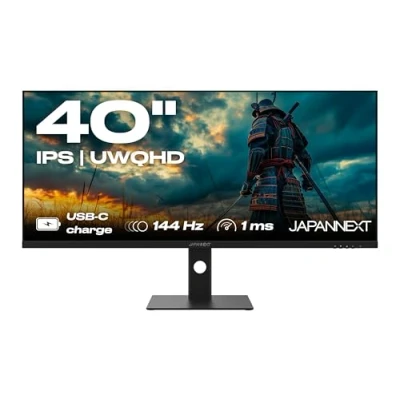 Afbeelding van JAPANNEXT Gaming Monitor 40 144Hz 1ms IPS UWQHD (3440 x 1440) Opladen via USB C (90 W) Kantelbaar Ingebouwde luidsprekers G Sync/FreeSync 2 jaar garantie JN IPS401UWQHD144 C90W