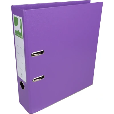 Afbeelding van Q connect ordner 2 rings A4 PP 8cm rug Violet