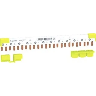 Afbeelding van Schneider electric acti9 kamrail busbar 1l n 9 mm afstand 12 modules 80a a9xpc612