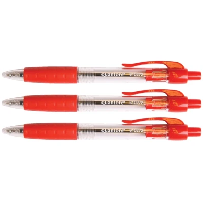 Afbeelding van BALPEN QUANTORE GRIP DRUKKNOP ROOD MEDIUM