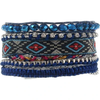Afbeelding van Behave Armband met verschillende bandjes en steentjes