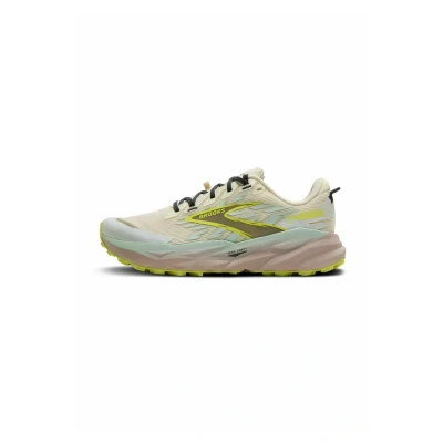 Afbeelding van Brooks Cascadia 19, Vrouwen, Beige, Hardloopschoenen, maat: 38,5