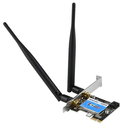 Afbeelding van Wi Fi netwerkkaart met Bluetooth 4.0, 2.4G / 5G dual band draadloze PCIe netwerkadapter PCI Express netwerkkaart, wifi kaart 2 6db antennes voor Win7 8/10