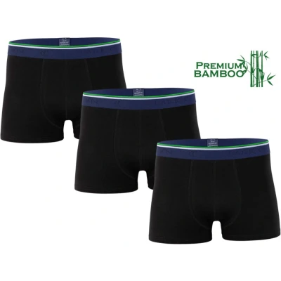 Afbeelding van 3 stuks Heren boxershort Bamboe Ondergoed Zwart Maat L