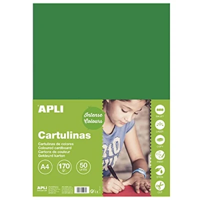 Afbeelding van APLI Donkergroen Karton A4 170 g/m² 50 vel