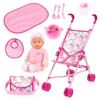 Afbeelding van Bayer Design 30585AB Poppenbuggy set