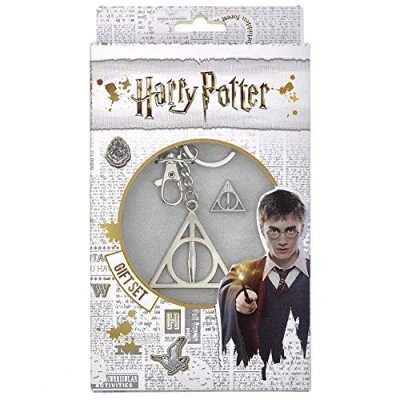 Afbeelding van Harry Potter Gift Set Deathly Hallow Keyring &amp; Pin Badge