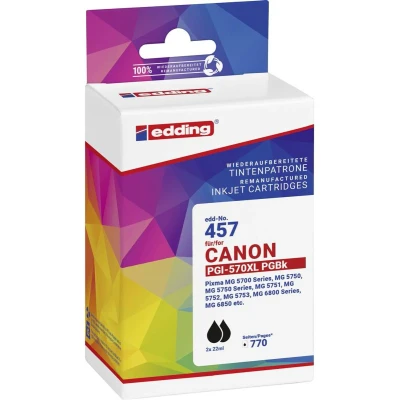 Afbeelding van Edding Inktcartridge vervangt Canon PGI 570XL Doppelpack Compatibel Zwart EDD 457 18 01