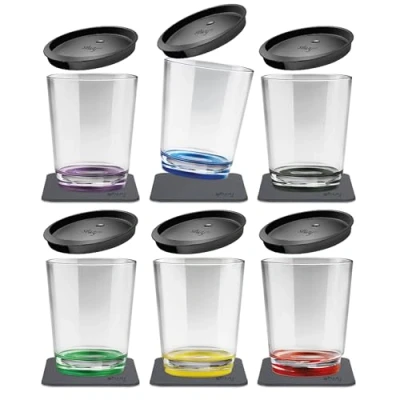 Afbeelding van Silwy Reusable Magnetische Drinkglazen 0,25L (set a 6) Multi Colour
