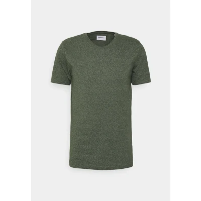 Afbeelding van Lindbergh MOULINÉ O NECK TEE Tshirt basic, Heren, Maat: Small, Dusty army mix