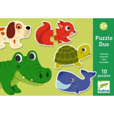 Afbeelding van Djeco puzzel duo dieren 10x2st