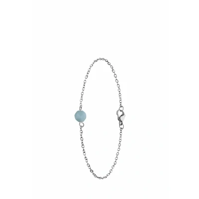 Afbeelding van Lucardi Dames Stalen Armband met amazoniet Staal Zilverkleurig 20 cm
