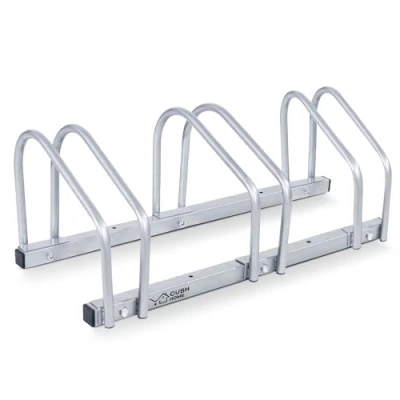 Afbeelding van CCLIFE Fietsstandaard voor 3 fietsen met bandbreedtes tot 55 mm ijzeren fietshouder 71 x 32 26 cm