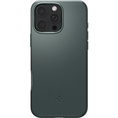 Afbeelding van Spigen Thin Fit MagFit Case voor iPhone 16 Pro Max, Compatibel met MagSafe accessories hoesje Abyss Green