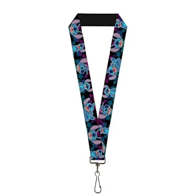 Afbeelding van Buckle Down Lanyard 1.0 Stitch 2 expressies/2 poses Tropische Flora, Meerkleurig, One Size